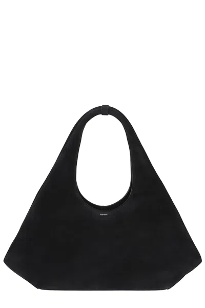 Coperni Black Folded Bag Suede Leather Shoulder Bag
