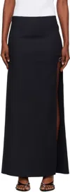 Coperni Black Garter Belt Maxi Skirt In Black