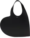 Coperni Heart-shaped Black Bag With Adjustable Shoulder Strap In Black