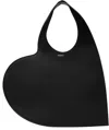 Coperni Asymmetrical Heart-shaped Shoulder Bag In Black