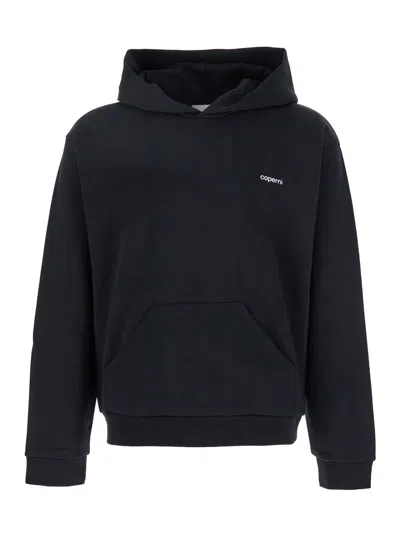 Coperni Black Hoodie With Logo Print On The Rear In Cotton Blend Man