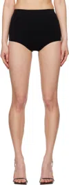 Coperni High Waist Knitted Shorts In Black