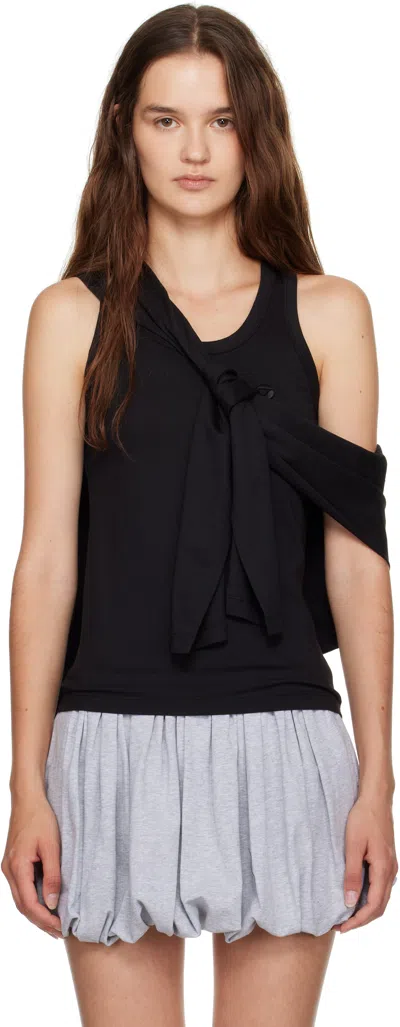 Coperni Black Knotted Jersey Tank Top