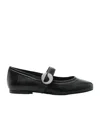 Coperni Leather Mary Jane Ballerina Flat In Black