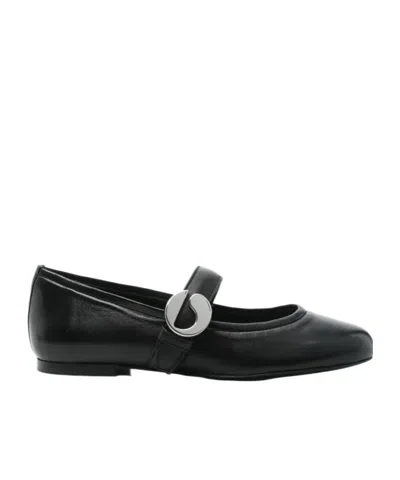 Coperni Black Leather Ballet Flats
