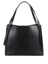 Coperni Black Shoulder Bag With Logo Detail And Logo Lettering On The Front In Leather Woman In Black
