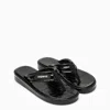 Coperni Black Leather Flip-flop With Logo