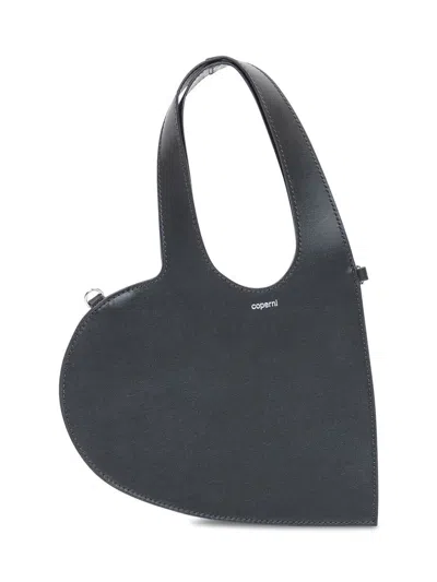 Coperni Black Leather Mini Heart Tote Bag Covers