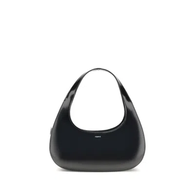 COPERNI BLACK LEATHER SHOULDER BAG