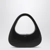 Coperni Curved Triangular Bag With Zip Handle In Black