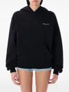 Coperni Black Sweatshirt With Logo Lettering And Front Kangaroo Pocket In Cotton Woman