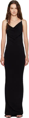 Coperni Knee Length Dress Cowl Neck In Black