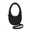 Coperni Leather Shoulder Bag With Croco Print In Black