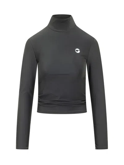 Coperni Black Logo Turtle Neck Sweater