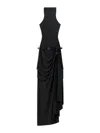 Coperni Black Long Dress Featuring A Belted Waist In Black