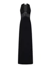 Coperni Cut-out Triangle Black Stretch Jersey Long Dress In Black