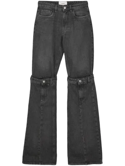 COPERNI BLACK MID-RISE WIDE-LEG JEANS