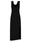 Coperni Draped Maxi Dress In Black