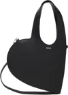 Coperni Heart-shaped Black Bag With Adjustable Shoulder Strap In Black