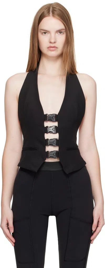 COPERNI BLACK MULTI BUCKLE WAISTCOAT