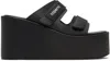 Coperni Patch Wedge Sandal Wedges In Black