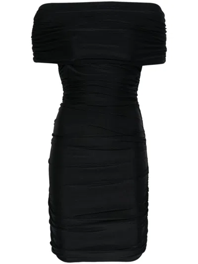 COPERNI BLACK PLEATED MINI DRESS