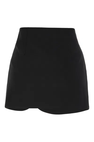 Coperni Black Polyester Miniskirt In Blk Black