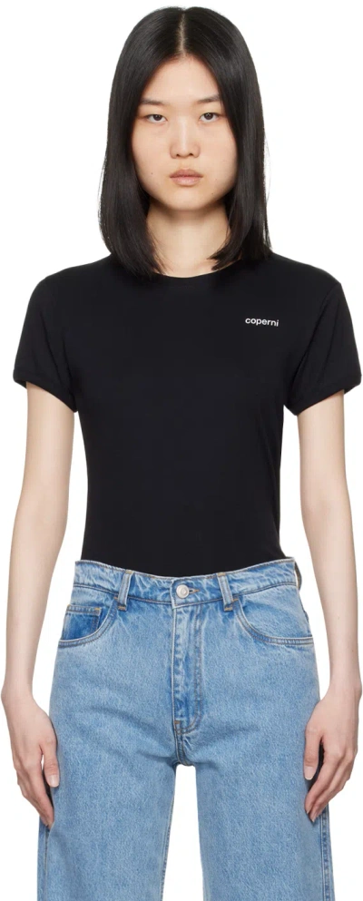 Coperni Logo Boxy T-shirt In Black