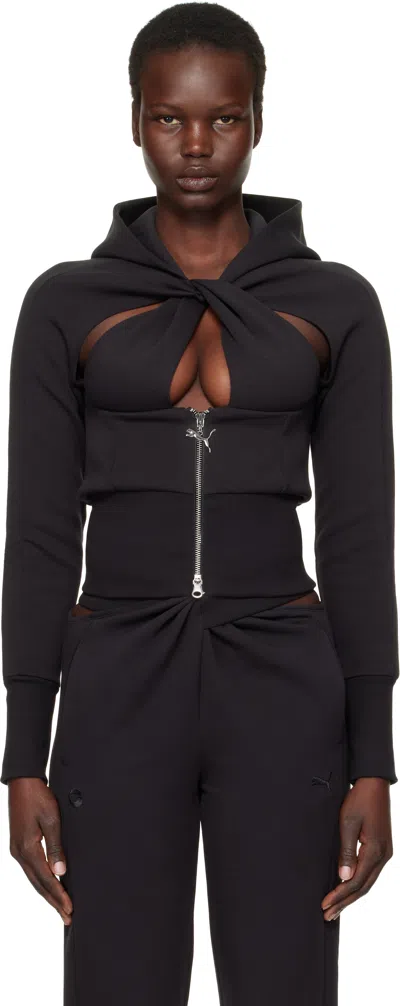 Coperni X Puma Cut-out Hoodie In Black Puma