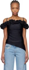 Coperni Black Ruffle Camisole In Black