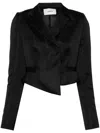 Coperni Short Double-breasted Suit Jacket In Black