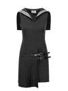 Coperni Black Short Dress With Sailor  Collar In Black