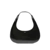Coperni Curved Glossy Top Handle Bag In Black