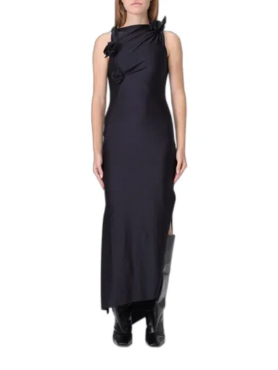 Coperni Black Sleeveless Cut-out Dresses In Blue