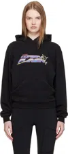 Coperni Graphic Print Hooded Cotton Sweatshirt In Black