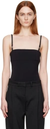 Coperni Black Square Bodysuit In Black