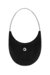 Coperni Black Stretch Cotton Blend Ring Swipe Shoulder Bag In Blablk