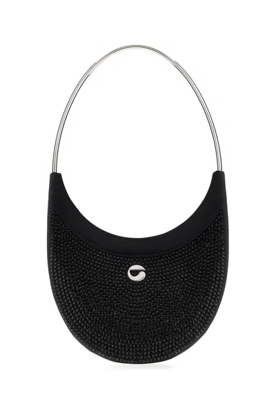 Coperni Black Stretch Cotton Blend Ring Swipe Shoulder Bag