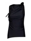 Coperni Asymmetric Flower Top In Black