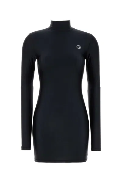 Coperni Black Stretch Nylon Mini Dress