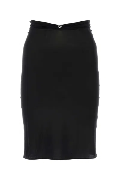 Coperni Black Stretch Nylon Triangle Mini Skirt