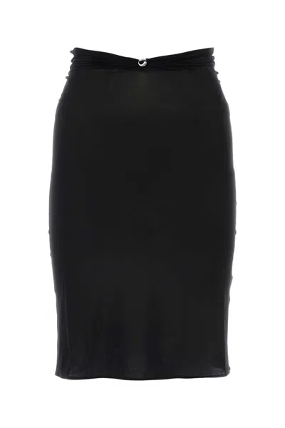 Coperni Black Stretch Nylon Triangle Skirt
