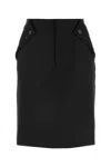Coperni Stretch Polyester Blend Skirt With Back Vent In Black