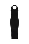 Coperni Stretch Viscose Halter Neckline Midi Dress In Black