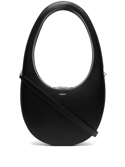 COPERNI BLACK SWIPE LEATHER SHOULDER BAG