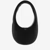 Coperni Leather Shoulder Bag With Croco Print In Black