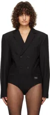 Coperni Tailored Body Jacket In Black