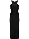 Coperni Embellished Satin-jersey Midi Dress In Black