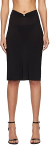 Coperni Triangle-hardware Midi Skirt In Black