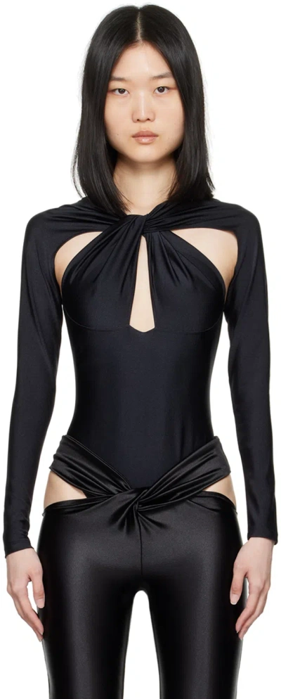 Coperni Black Twisted Cutout Bodysuit